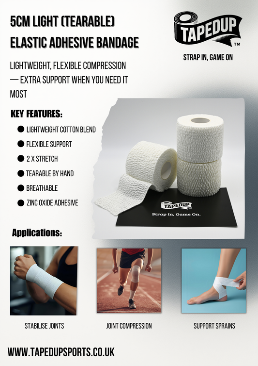 5cm - Tearable Elastic Adhesive Bandage (EAB) (12 Pack)