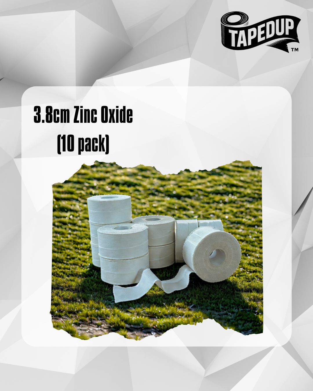 3.8cm Zinc Oxide Tape (10 Pack)