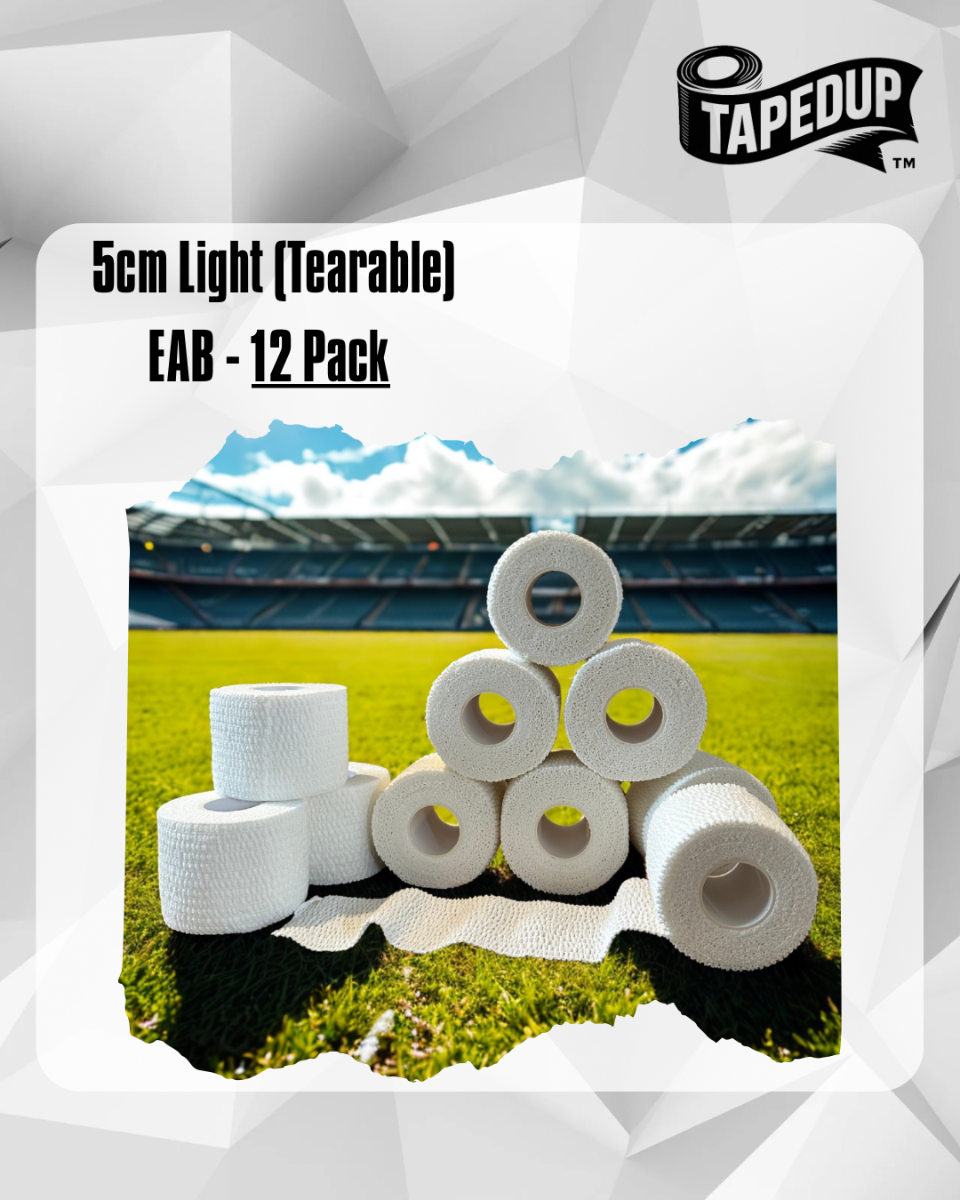 5cm - Tearable Elastic Adhesive Bandage (EAB) (12 Pack)